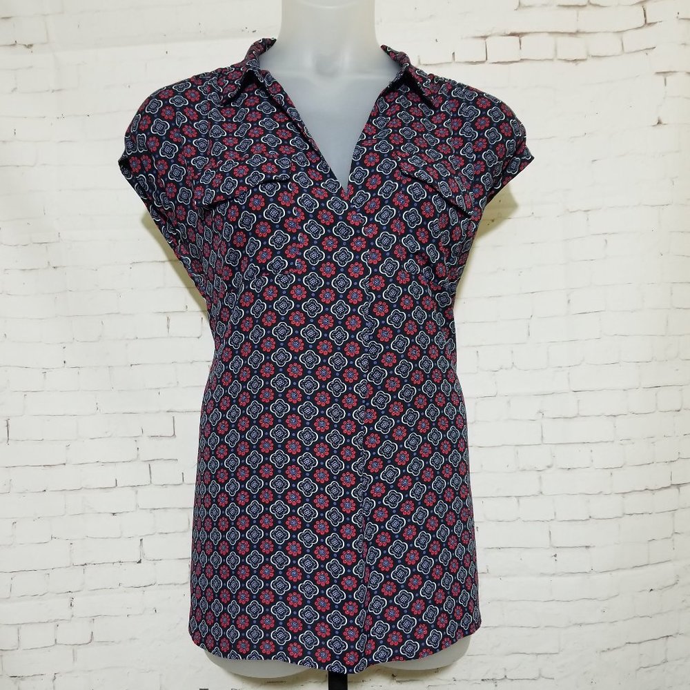 Roz & Ali Printed Chiffon Blouse